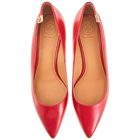 Tory Burch Ladies Middle Pump Dark Red Elizabeth 40mm Heels 51492-601