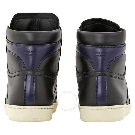 Saint Laurent Signature High Top Black/Blue Sneaker- Size 40 418026 D2630 1299