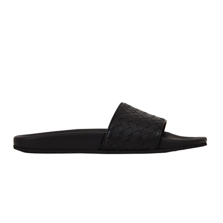 Bottega Veneta Men's Italian Luxury Shoes Black Leather Sandals 440171 VT030 1000