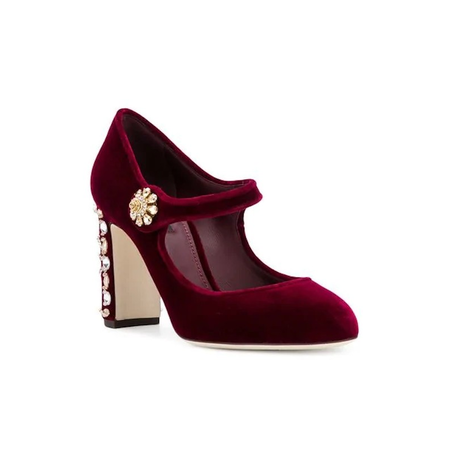 Dolce and Gabbana Dolce & Gabbana Ladies High Heel Pump in Burgundy Gem CD0684 AV707 8L202