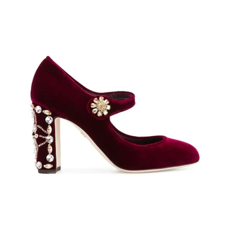 Dolce and Gabbana Dolce & Gabbana Ladies High Heel Pump in Burgundy Gem CD0684 AV707 8L202