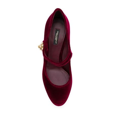 Dolce and Gabbana Dolce & Gabbana Ladies High Heel Pump in Burgundy Gem CD0684 AV707 8L202
