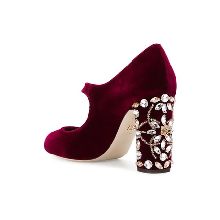 Dolce and Gabbana Dolce & Gabbana Ladies High Heel Pump in Burgundy Gem CD0684 AV707 8L202
