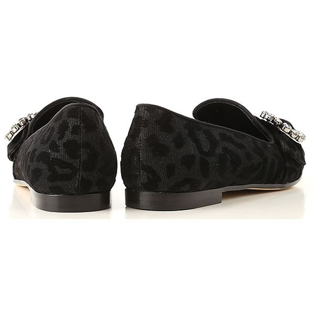 Dolce and Gabbana Ladies Footwear Shoes Loafer in Black CP0090 AV230 8B956