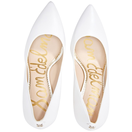 Sam Edelman Ladies White Hazel Pointed Toe High Heel Pump Nappa HAZEL DRESS NAP