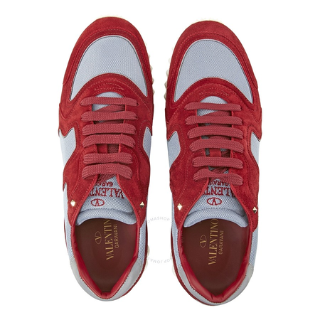 Valentino Valentino Men's Hive Sneakers in Blue and Burgundy VALS0A40TDG-BUB