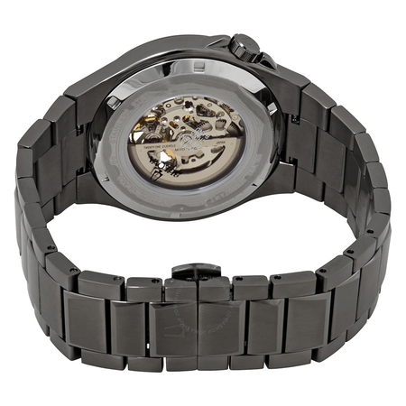Bulova Classic Automatic Gunmetal Skeleton Dial Men's Watch 98A179