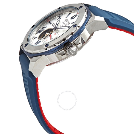 Bulova Marine Star Automatic Silver White Dial Men's Watch 98A225
