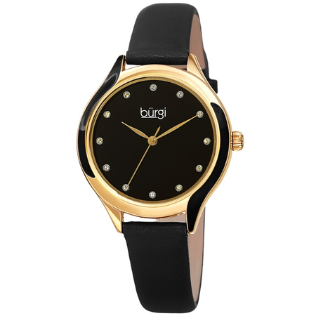 Burgi Quartz Black Dial Ladies Watch BUR248BK