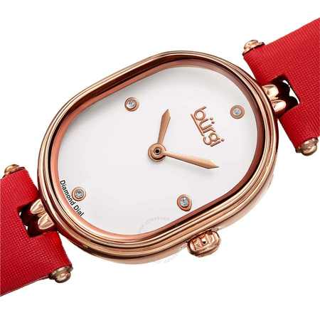 Burgi Diamond Silver Dial Ladies Watch BUR229RD