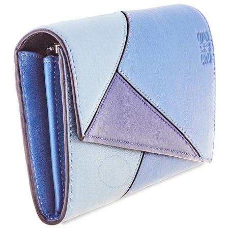 Loewe Ladies Card Case Ja Puzzle Blue Puzzle Cont Wallet 122.30DT80.5086