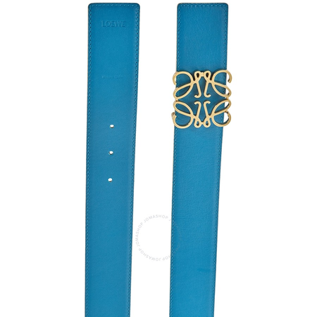 Loewe Ladies Ja Belts Stone, Blue Ja Lo Belt Anagram 4Cm Gp Size 115 Cm 515.01.010.2644.115