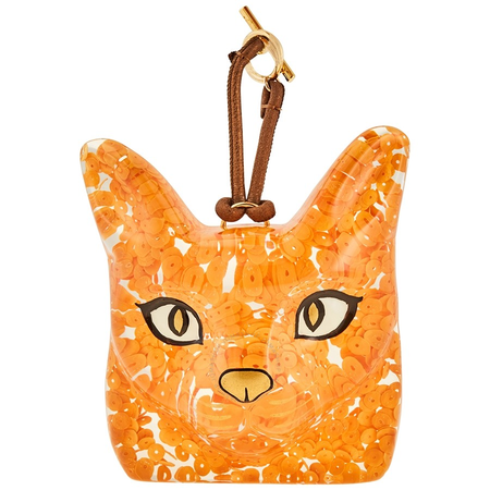 Loewe Ladies Orange Ja Cat Handbag Charm 110.26.012.9100