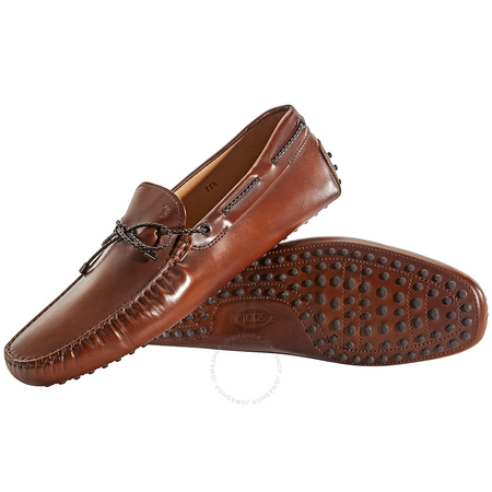 Tod's Men's Dark Natural Gommino Nubuck Driving Shoes XXM0GW05473BRXS003