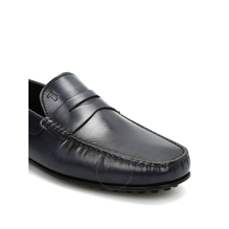 Tod's Men's Light Blue Ink Brushed Leather Loafers XXM0LR00011D9CU817