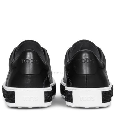 Tod's Men's Woven Low-Top Leather Sneakers Black / XXM26A0T331RUSB999
