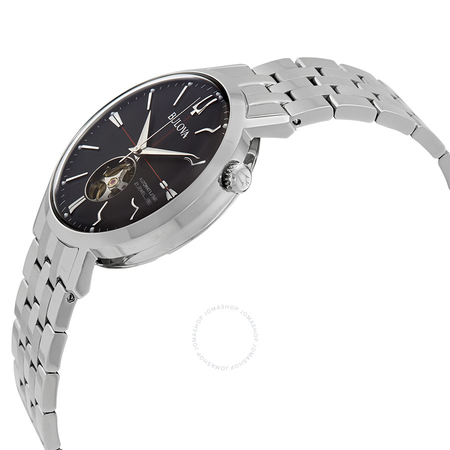 Bulova Classic Automatic Black Dial Stainless Steel Men's Watch 96A199