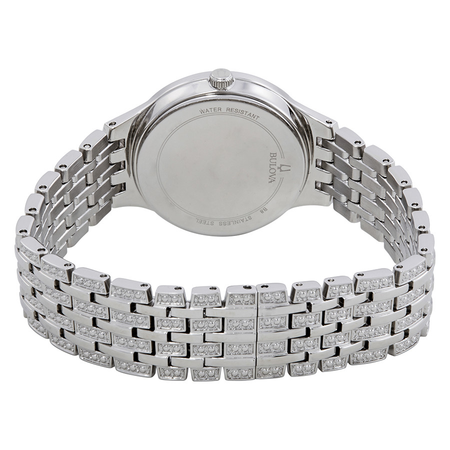 Bulova Crystal Silver Dial Ladies Watch 96L243