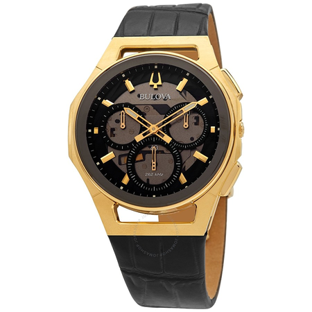 Bulova CURV Chronograph Quartz Black and Smoke Dial Men's Watch 97A143