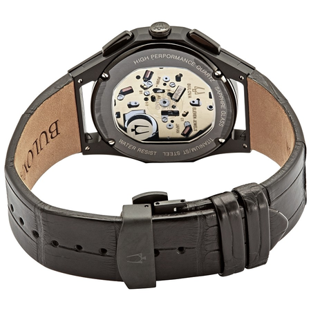 Bulova CURV Chronograph Quartz Diamond Black Dial Men's Watch 98D152