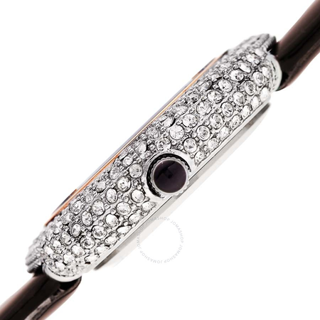Burgi Ladies Diamond Swarovski Crystal Sparkling Dial Leather Strap Watch BUR199BR