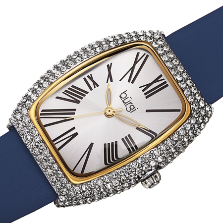 Burgi Quartz Silver Dial Ladies Watch BUR237BU