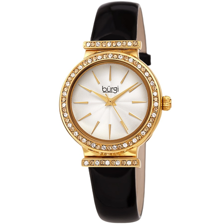 Burgi Quartz White Dial Ladies Watch BUR243BK