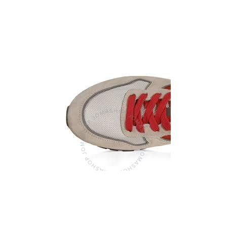 Tod's Men's High-Tech Fabric Suede Sneakers in Dark Ice/Clay/Red XXM0VJ0L8108NU5RT6