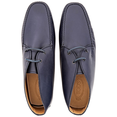 Tod's Men's Leather City Gommino Ankle Boots in Blue XXM0VV0I630BR0U801