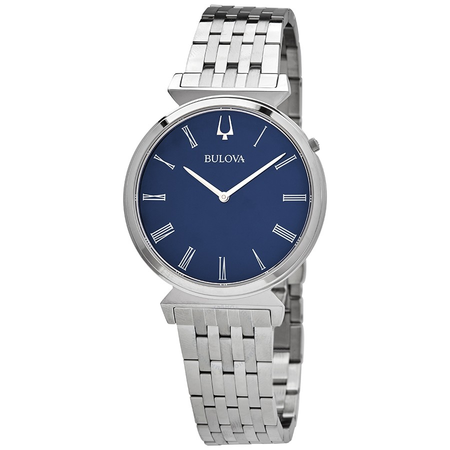 Bulova Regatta Quartz Blue Dial Stainless Steel Men's Watch 96A233