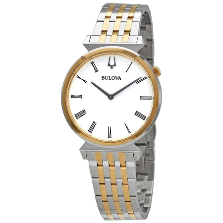Bulova Regatta Quartz White Dial Two-tone Men's Watch 98A233