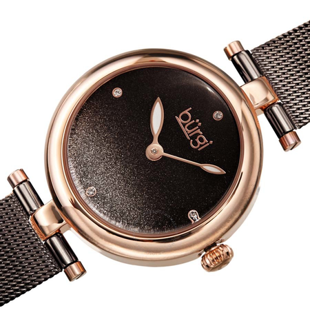 Burgi Black Dial Ladies Watch BUR231GN