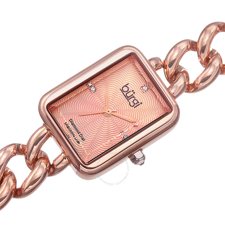 Burgi Rose Diamond Dial Rose Gold-Tone Brass Ladies Watch BUR100RG
