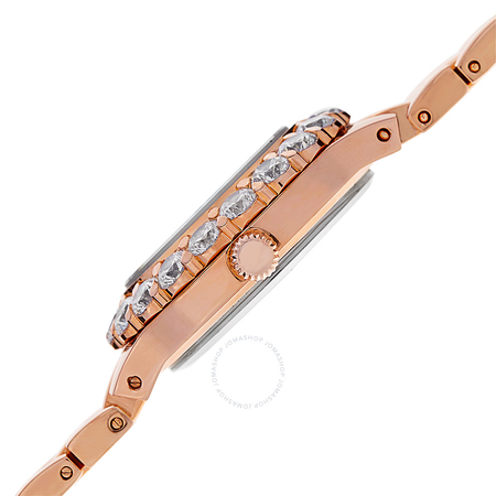Burgi Rose Gold-Tone Brass Case Mother of Pearl Diamond Dial Ladies Watch BUR107RG