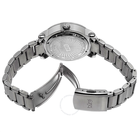 Burgi Silver-tone Dial Diamond Bezel Ladies Watch BUR091SS