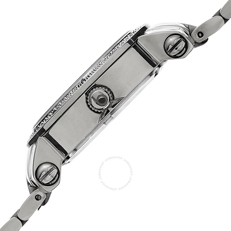 Burgi Silver-tone Dial Diamond Bezel Ladies Watch BUR091SS
