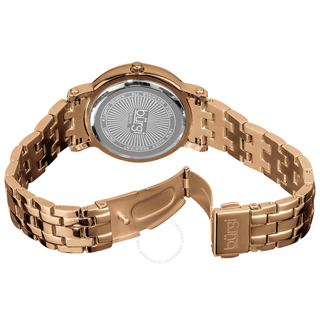 Burgi White Mother of Pearl Dial Ladies Watch BUR079RG