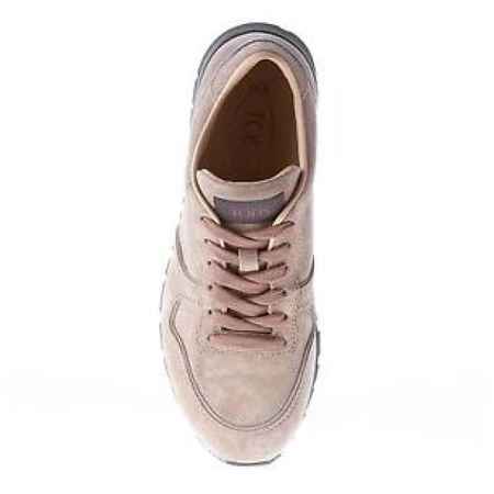 Tod's Men's  Suede Lace Up Active Trainer Sneaker in Peat/Shadow XXM0YM0R3601BJ76FG