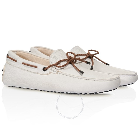 Tod's Men's White Gommino Driving Shoes XXM0GW05473NLKB001