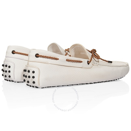 Tod's Men's White Gommino Driving Shoes XXM0GW05473NLKB001