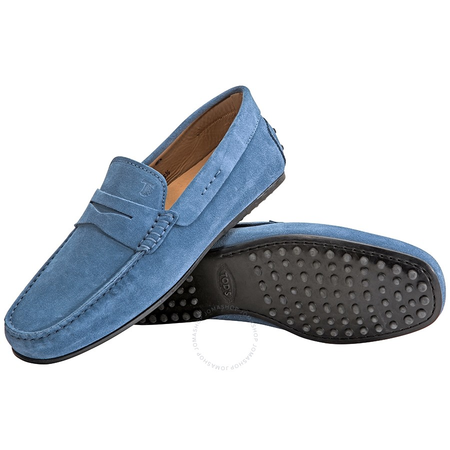 Tod's Men's Woad Brushed Leather Loafers XXM0LR00011RE0U218