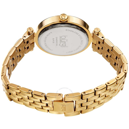 Burgi Diamond Dial Green Dial Stainless Steel Ladies Watch BUR223GN