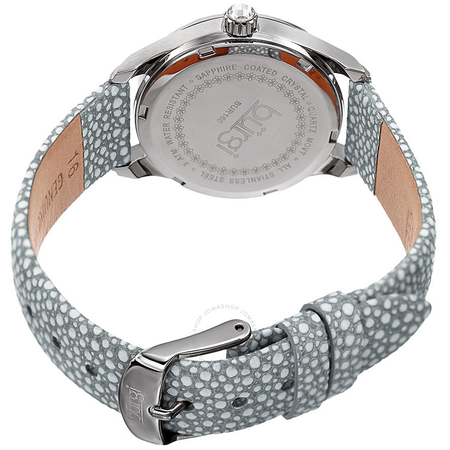 Burgi Mother Of Pearl Dial Ladies Grey Polka Dot Watch BUR160GY