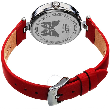 Burgi Crystal Red Dial Ladies Watch BUR233RD