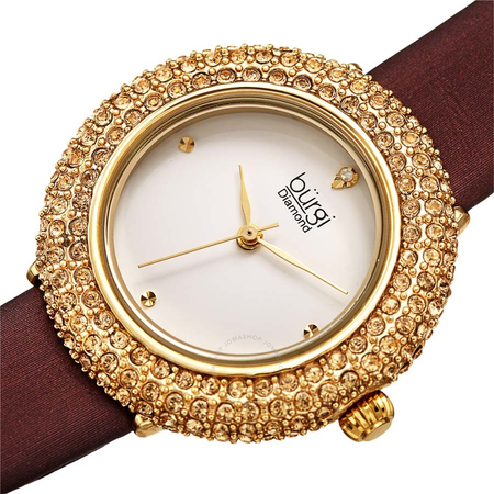 Burgi Diamond White Dial Ladies Watch BUR227BR