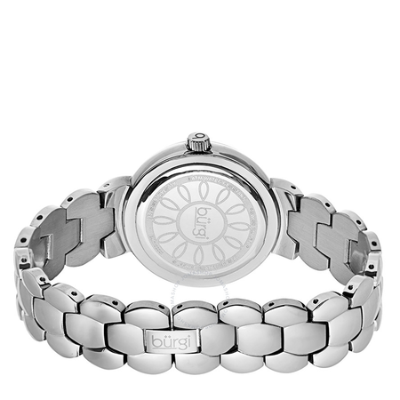 Burgi White Mother of Pearl Dial Stainless Steel Bracelet Ladies Watch BUR084SS