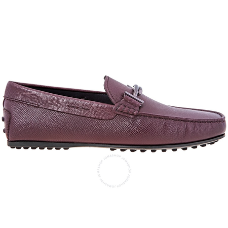 Tod's Men's Burgundy Leather City Gommini Driving Shoes XXM0LR0Q700PLTR801