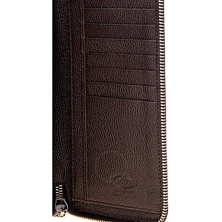 Tod's Men's Long Yen Wallet Brown/Orange P.F.Zip Ard Nuo Cc 20X9.5 XAMACHA1400GFI0V99
