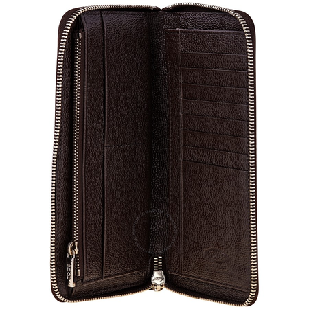 Tod's Men's Long Yen Wallet Brown/Orange P.F.Zip Ard Nuo Cc 20X9.5 XAMACHA1400GFI0V99