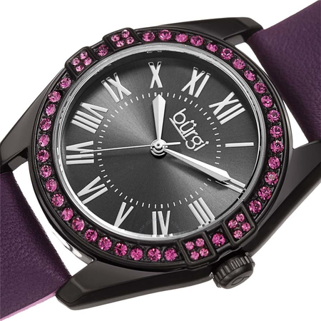 Burgi Black Dial Ladies Watch BUR206PU